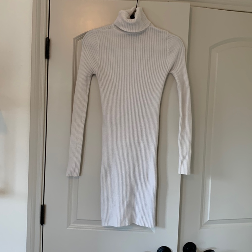 Rubber turtle neck dress